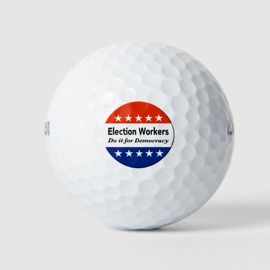 Wahlhelfer tun es für die Demokratie Golfball (Vorderseite)