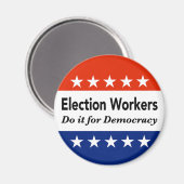 Wahlhelfer tun es für die Demokratie Magnet (Vorderseite/Rückseite)