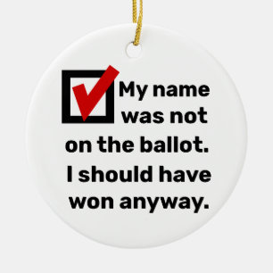 Wahlhumor 2024 keramik ornament