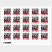 Wahlinterferenz Quadratischer Aufkleber (Blatt)