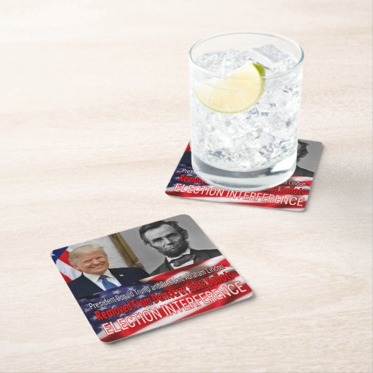 Wahlinterferenz Rechteckiger Pappuntersetzer (Vor Ort)