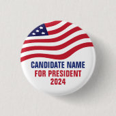 Wahlkampagne 2024 für die Kandidatur im eigenen La Button (Vorderseite)