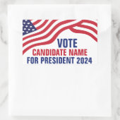 Wahlkampagne 2024 für die Kandidatur im eigenen La Rechteckiger Aufkleber (Tasche)