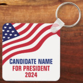 Wahlkampagne 2024 für die Kandidatur im eigenen La Schlüsselanhänger (Rückseite)