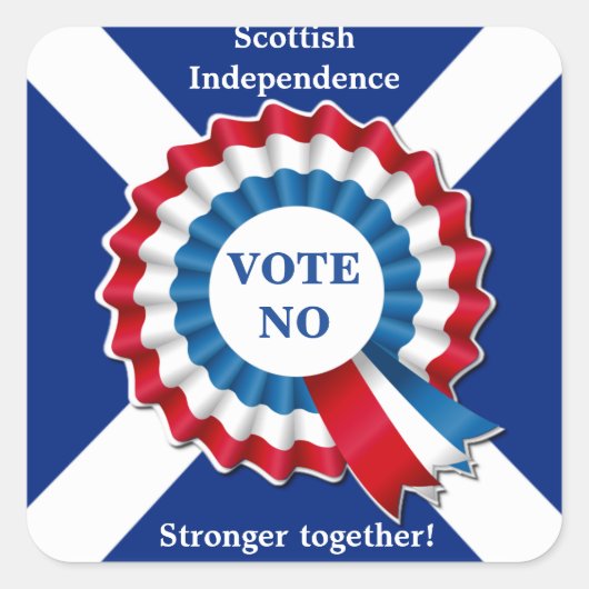 Wahlkampagne "Die Unabhängigkeit Europas" - Nein Quadratischer Aufkleber (Vorderseite)