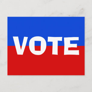 Wahlkampagne gegen Red White Blue Postkarte