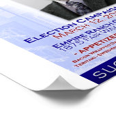 Wahlkampagne Kickoff-Party Poster (Ecke)