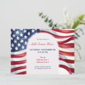 Wahlkampagne Party Einladung der amerikanischen Fl (Stehend Vorderseite)