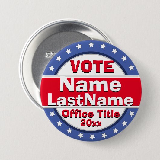 Wahlkampagne Politisch Button (Vorne & Hinten)