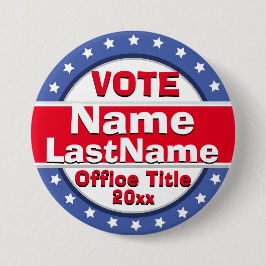 Wahlkampagne Politisch Button (Vorderseite)