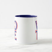 Wahlkampagne zum Blue Coffee Tasse Cup (Zentrum)