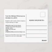 Wahlkampagne zur Finanzierung der Spenden Postkarte (Rückseite)