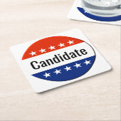 Wahlkampf 2022 für die Kandidatenländer Rechteckiger Pappuntersetzer (angewinkelt)