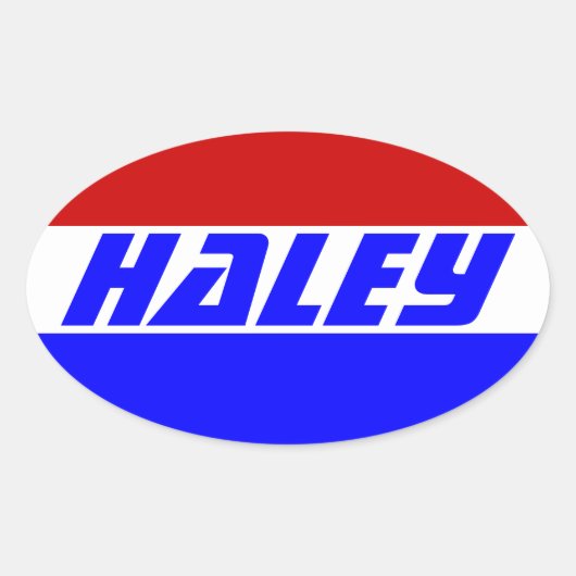 Wahlkampf 2024 Wahl Nächster Präsident Nikki Haley Ovaler Aufkleber (Vorderseite)