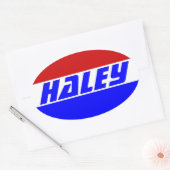 Wahlkampf 2024 Wahl Nächster Präsident Nikki Haley Ovaler Aufkleber (Umschlag)