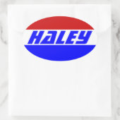 Wahlkampf 2024 Wahl Nächster Präsident Nikki Haley Ovaler Aufkleber (Tasche)