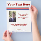 Wahlkampf-Flugblattvorlage Flyer (Hand)
