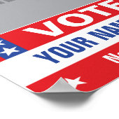 Wahlkampf Rot-blaue Sterne Poster (Ecke)