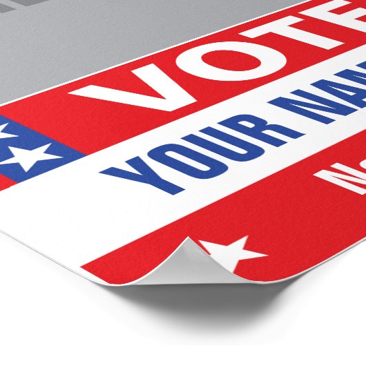 Wahlkampf Rot-blaue Sterne Poster (Ecke)