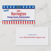 Wahlkampf-Visitenkarte (Abstimmung) Visitenkarte (Vorne/Hinten)