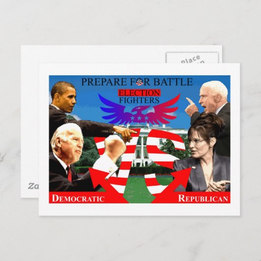 Wahlkämpfer! Postkarte (Vorne/Hinten)