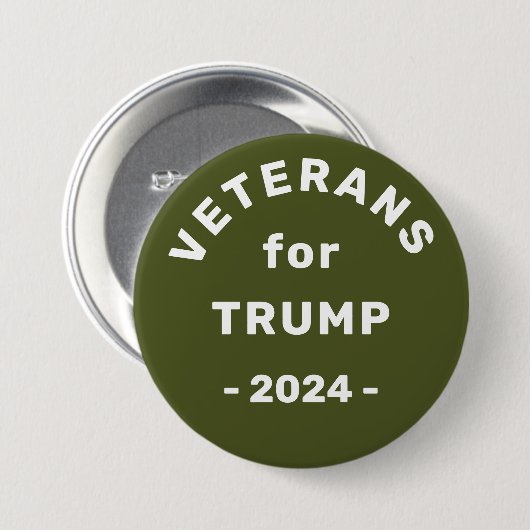 Wahlkampfflugzeug Trump 2024 für Veteranen Button (Vorne & Hinten)