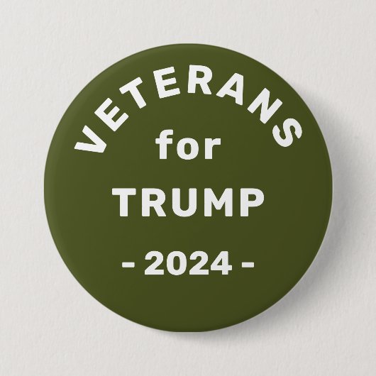 Wahlkampfflugzeug Trump 2024 für Veteranen Button (Vorderseite)