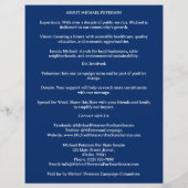 Wahlkampfveranstaltung oder Event USA Flyer (Hinten)