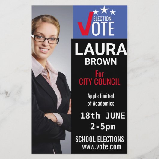 Wahlkampfvorlage Flyer (Vorne)