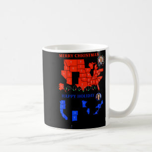 Wahlkarte 2024 Frohe Weihnachten Trump Erdrutschsi Kaffeetasse