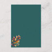 Wahlkarte für die rustikale Hochzeit im Herbst Begleitkarte (Rückseite)