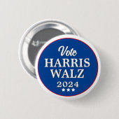 Wahlknopf Harris Walz 2024 Button (Vorne & Hinten)
