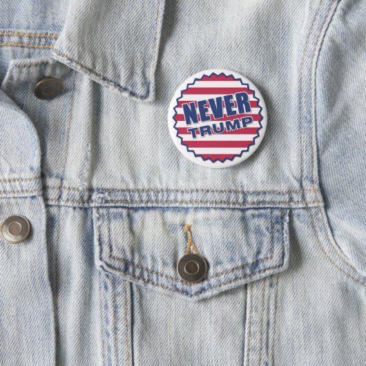 Wahlknopf "Never Trump" Button (Beispiel)