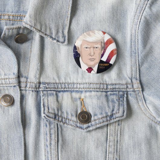 Wahlknopf Trump 2024 Button (Beispiel)