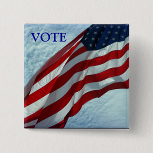 Wahlknöpfe für den Wahlkampf - Abstimmung Button