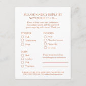 Wahlmöglichkeit zum 7. Geburtstag von Kupfer Begleitkarte (Rückseite)