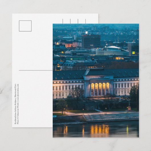 Wahlpalast Koblenz Postkarte (Vorne/Hinten)