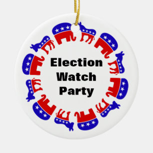 Wahlparty Keramik Ornament