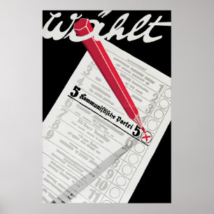 Wahlplakat der Kommunistischen Partei Deutschlands Poster