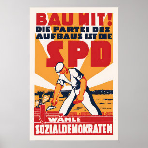 Wahlplakat der SPD von 1946 Poster