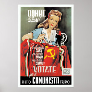 Wahlplakat Frauen Italiens! Für Ihr Zuhause Poster