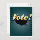 Wahlplakat im Vintagen Stil Amerikas Postkarte (Vorne/Hinten)