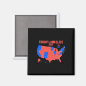 Wahlplan 2024 Trump 312 Landslide Magnet (Vorderseite/Rückseite)