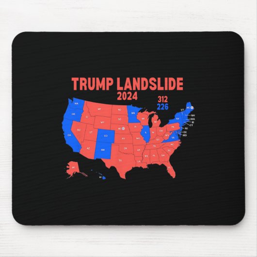 Wahlplan 2024 Trump 312 Landslide Mousepad (Vorne)
