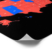 Wahlplan 2024 Trump 312 Landslide Poster (Ecke)