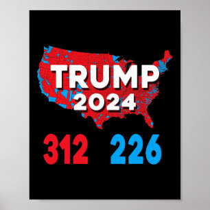 Wahlplan 2024 Trump 312 Rote Wahl 2024 Res Poster
