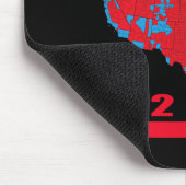 Wahlplan 2024 Trump 312 Rote Wahlen 2024 Res Mousepad (Ecke)