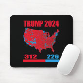 Wahlplan 2024 Trump 312 Rote Wahlen 2024 Res Mousepad (Mit Mouse)