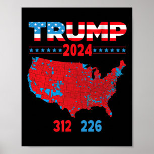 Wahlplan 2024 Trump 312 Rote Wahlen 2024 Res Poster