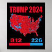 Wahlplan 2024 Trump 312 Rote Wahlen 2024 Res Poster (Vorne)